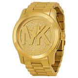 Michael Kors Runway Gold Dial Crystal Ladies Watch #MK5706 - Watches of Australia