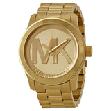 Michael Kors Runway Quartz Gold-tone Bracelet Champagne Dial Ladies Watch MK5473