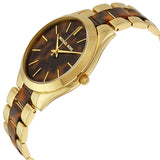 Michael Kors Slim Runway Tortoise-shell Dial Ladies Watch MK4284 - Watches of Australia #2