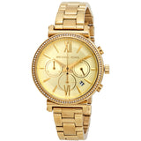 Michael Kors Sofie Chronograph Crystal Gold Dial Ladies Watch MK6559 - Watches of Australia