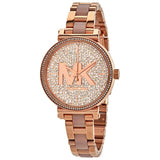 Michael Kors Sofie Quartz Crystal Rose Gold Dial Ladies Watch MK4336 - Watches of Australia