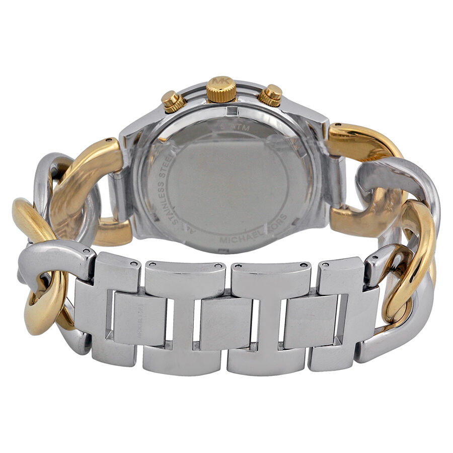 Michael Kors Twist Chain Chronograph White Dial Ladies Watch MK3199 - The Watches Men & CO #3