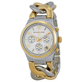 Michael Kors Twist Chain Chronograph White Dial Ladies Watch MK3199