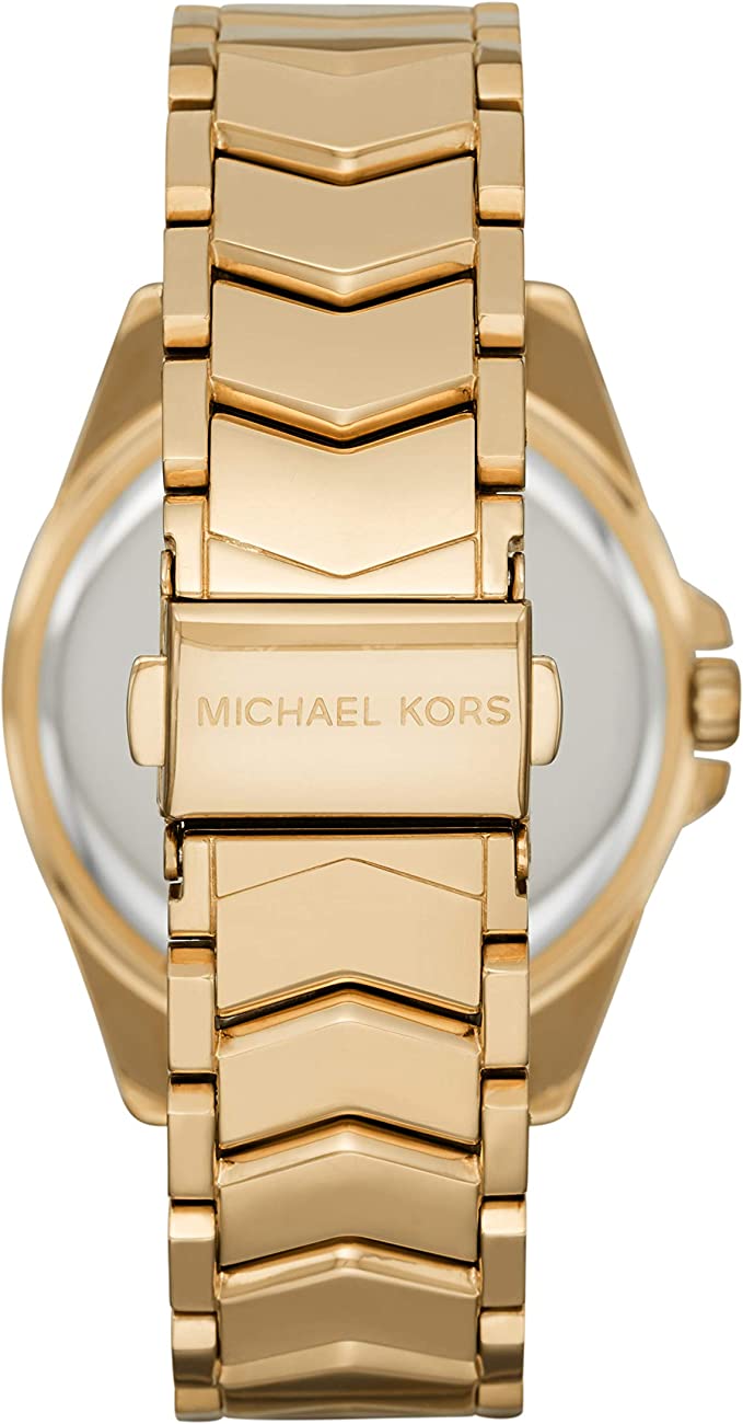 Michael Kors Whitney gold-tone women's watch caseback with Michael Kors branding