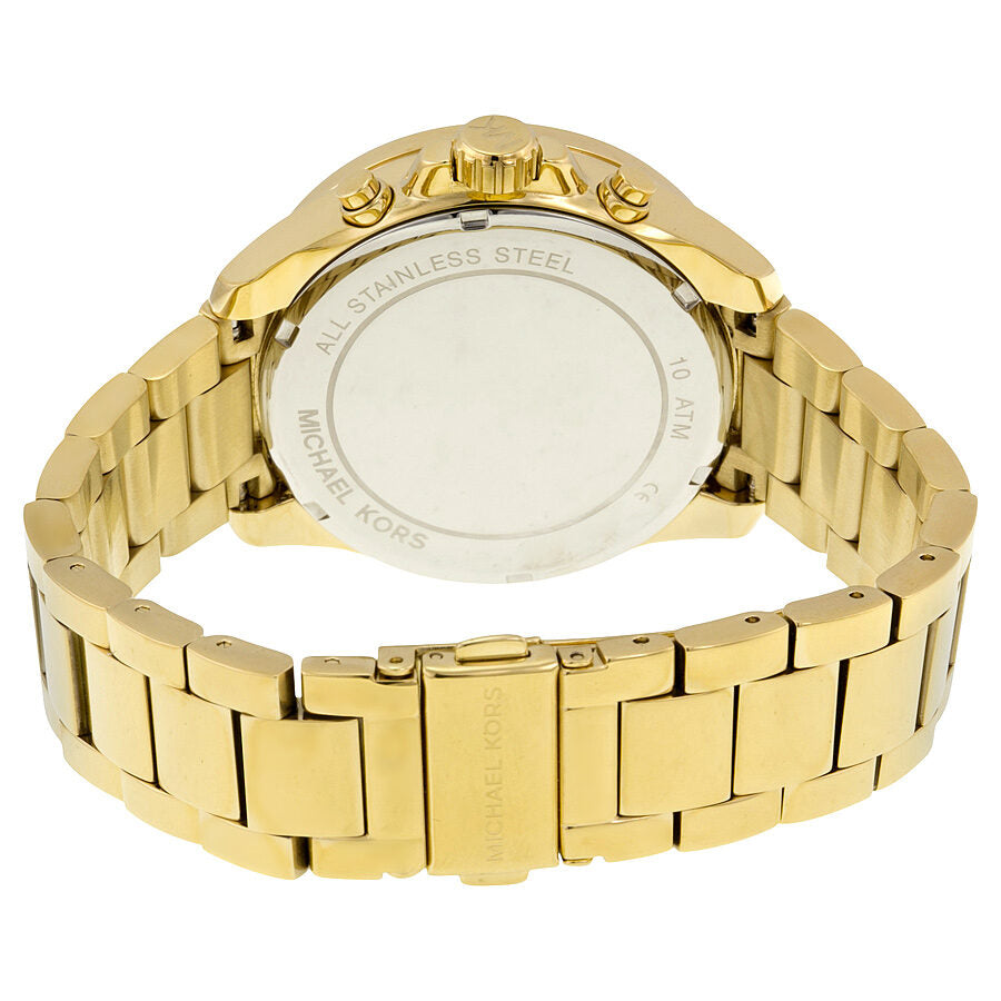 Michael Kors Wren Chronograph Blue Crystal Pave Gold Women's Watch - MK6291