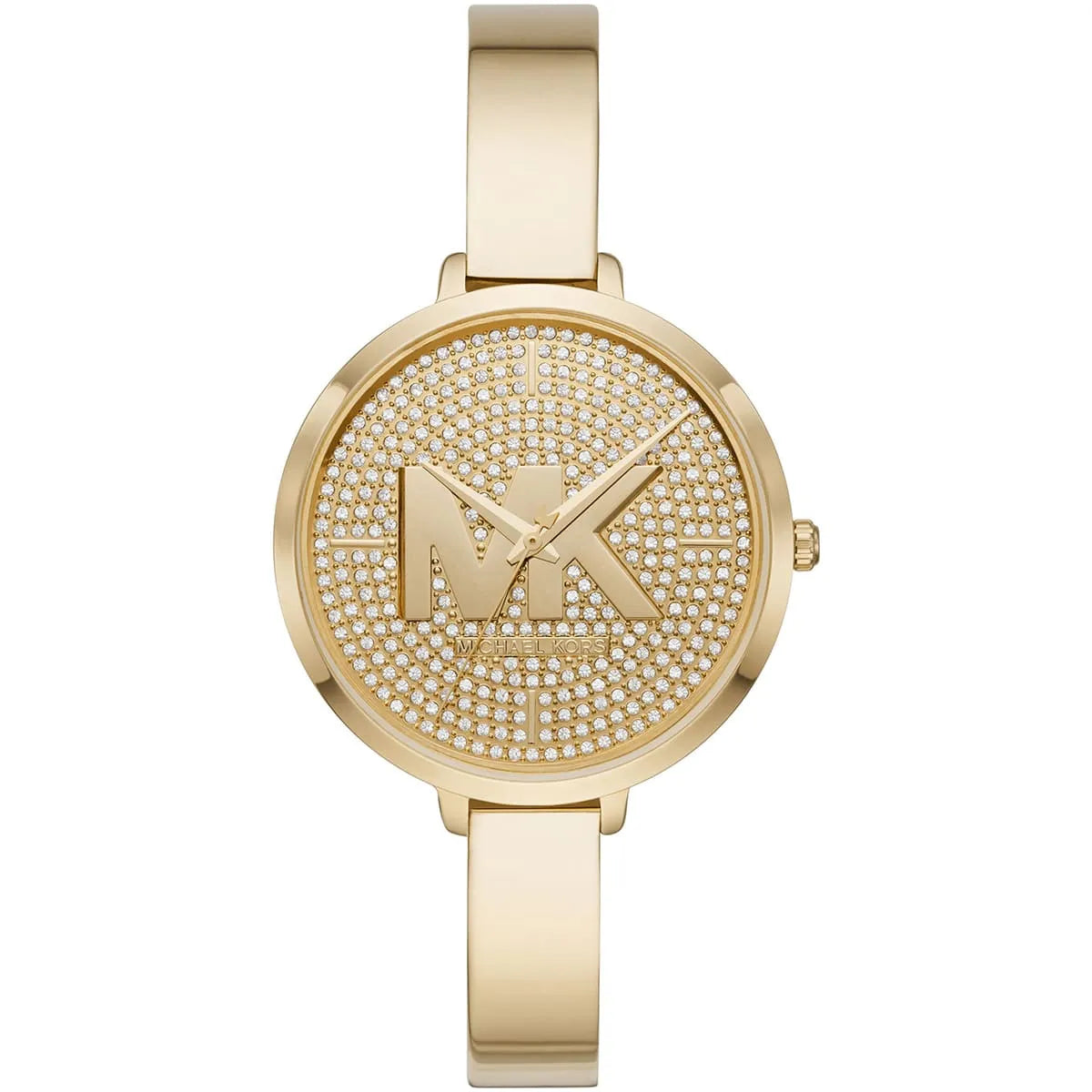 Michael Kors Charley women's watch with crystal pavé gold dial and gold-tone bracelet
