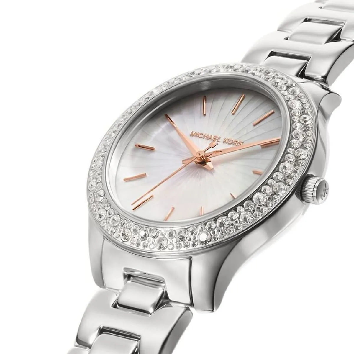 Michael Kors Liliane Pave White MOP Dial Silver Women's Watch - MK4556 MK4556 - Image 3