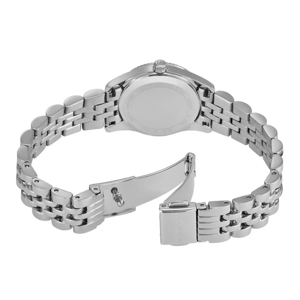 Michael Kors Petite Lexington Pavé Silver Watch MK4843