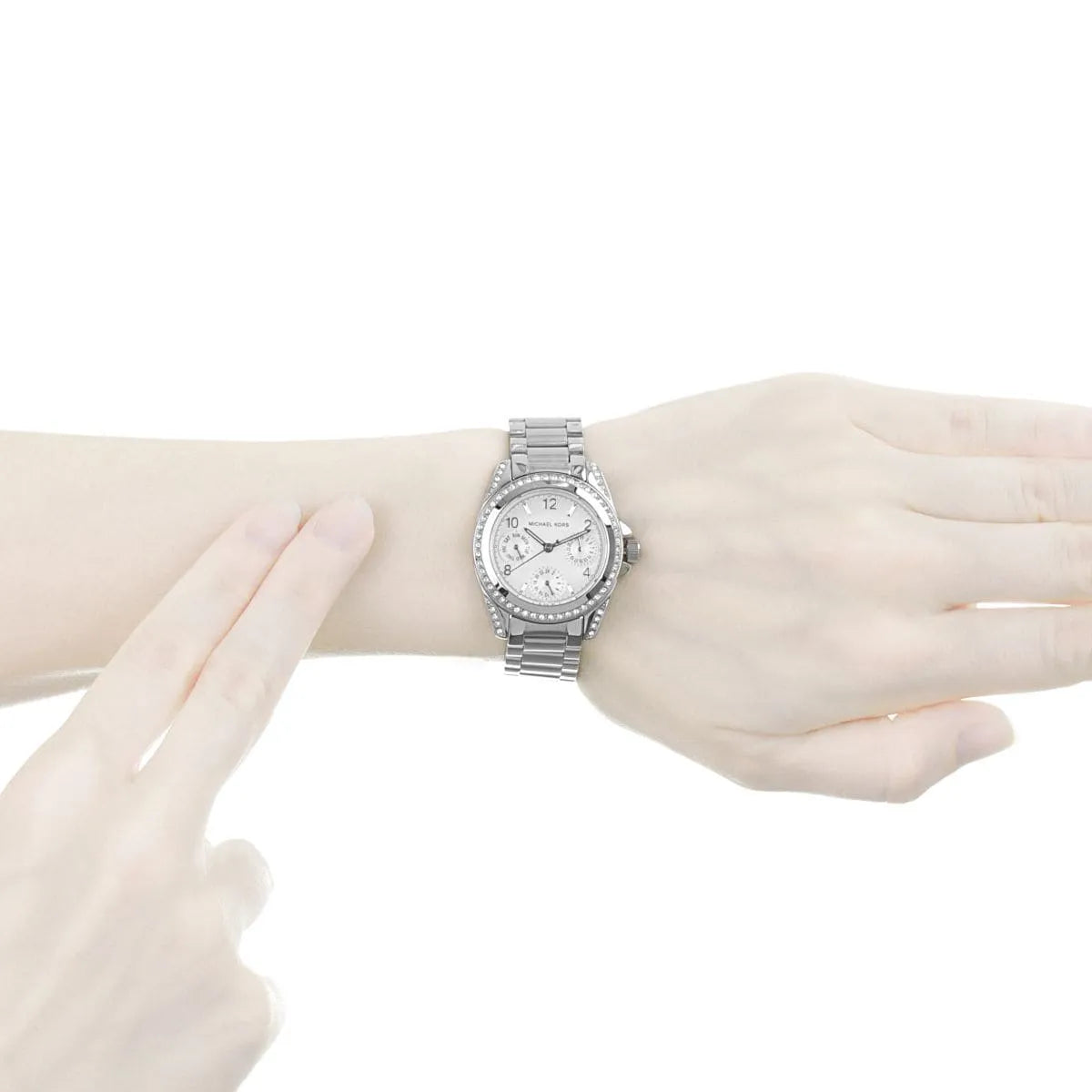 Michael Kors Blair Multi-Function Glitz Silver-Tone Women's Watch - MK5612