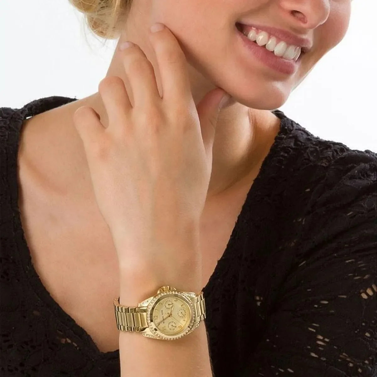 Michael Kors Blair Champagne Dial Gold-Tone Women's Watch - MK5639