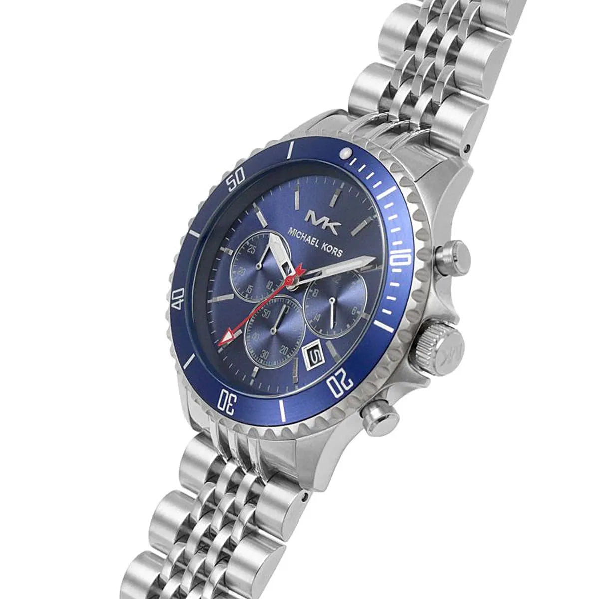 Michael Kors Bayville Chronograph Navy Blue Dial Silver Men's Watch - MK8896