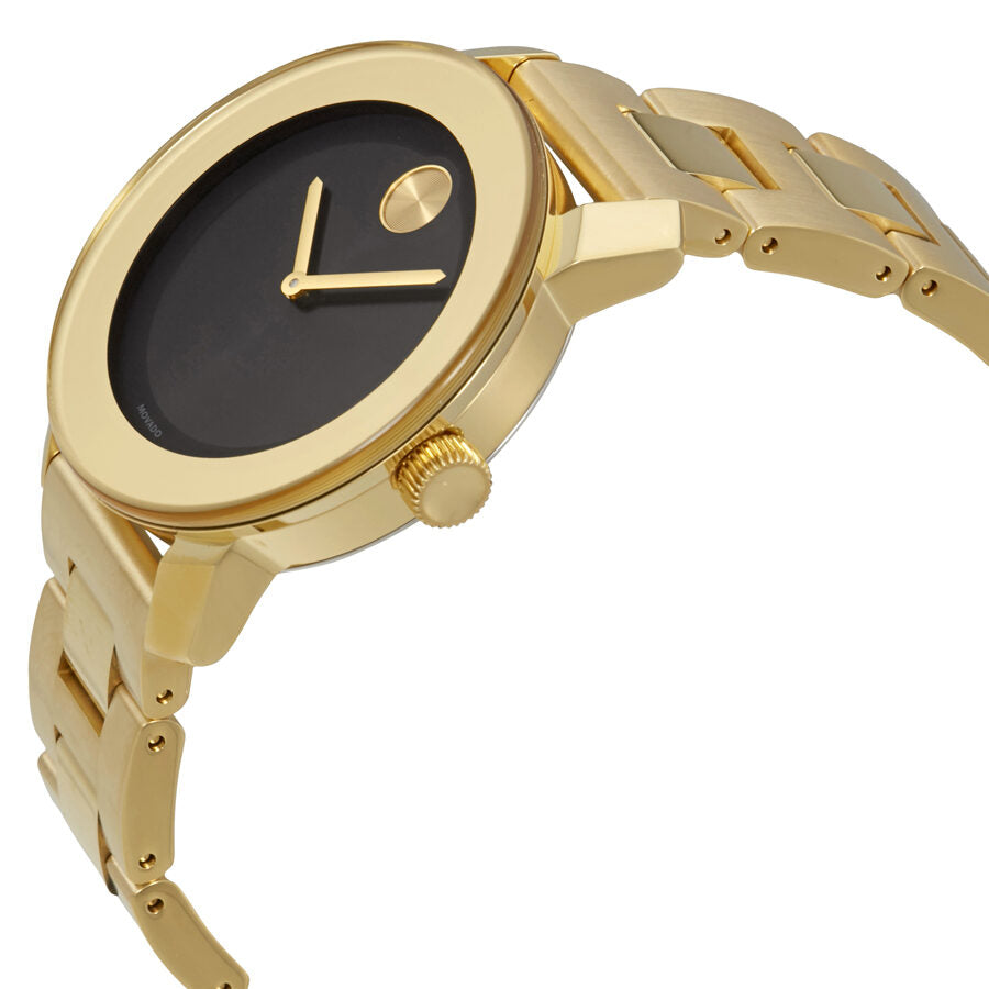 Movado Bold Black Dial Gold-tone Unisex Watch #3600397 - The Watches Men & Co #2