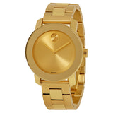 Movado Bold Champagne Dial Yellow Gold Ion-pated Ladies Watch #3600085 - Watches of Australia