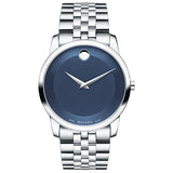 Movado Museum Classic Silver Stainless Steel Blue Dial Quartz Men's Watch - 606982