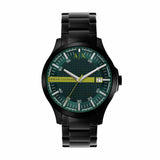Armani Exchange Hampton Green Dial Black Watch - AX2450