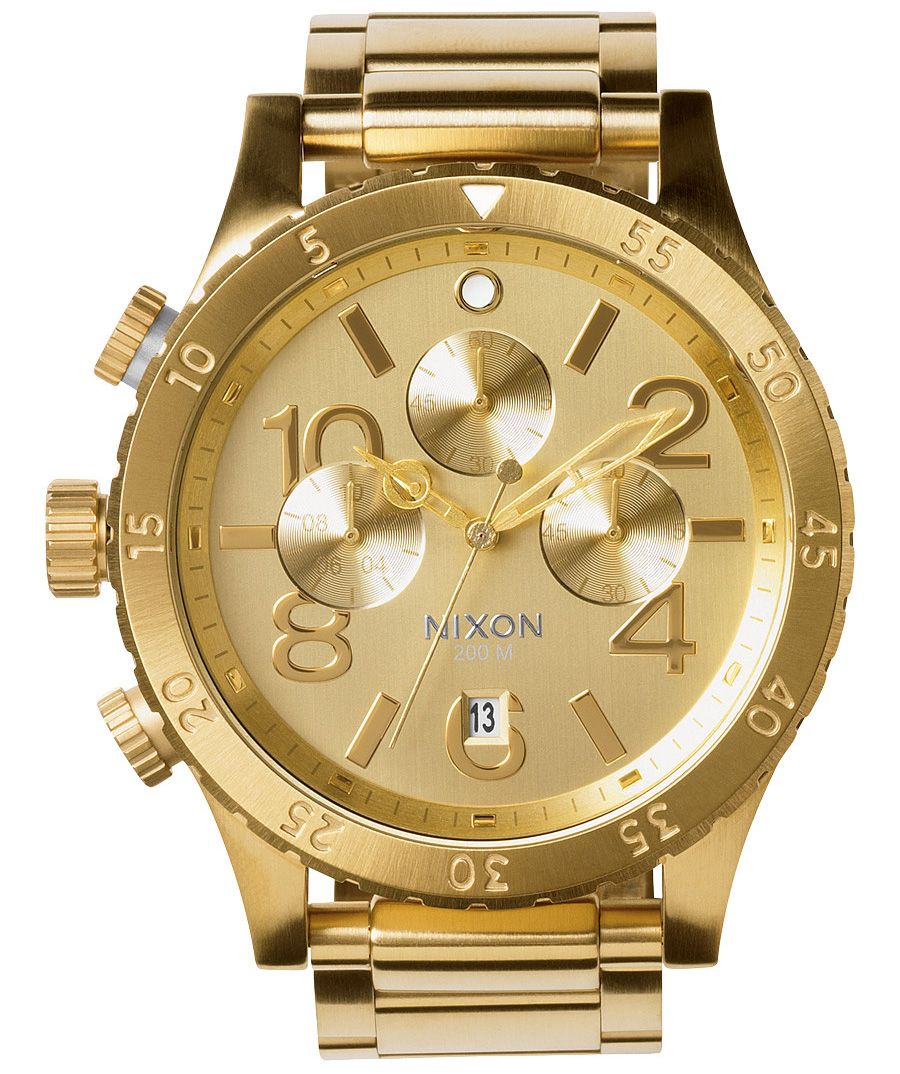 Nixon 48-20 Chrono Gold Tone Dial Men's Watch A486-502 (Defect)