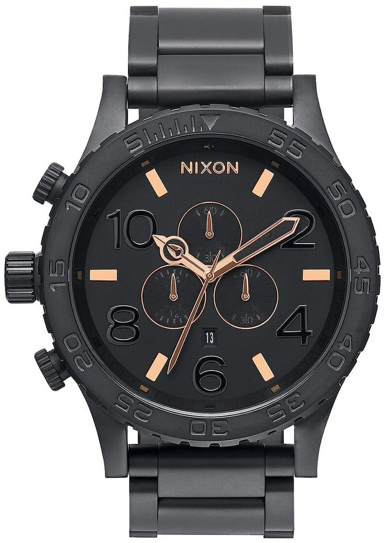 Nixon 51-30 Black Stainless Steel Chrono Men's Watch A083-957 - The Watches Men & CO