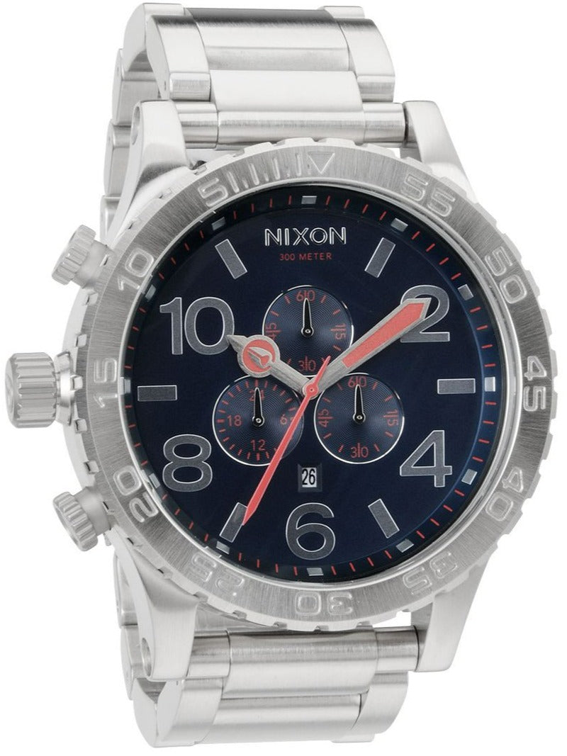 Nixon 51-30 Navy Blue Silver Men's Watch A083-307 - The Watches Men & CO