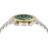 Versace Greca Logo Diver Quartz Green Dial Two Tone Steel Strap Watch for Men - VE8G00524 VE8G00524 - Image 3