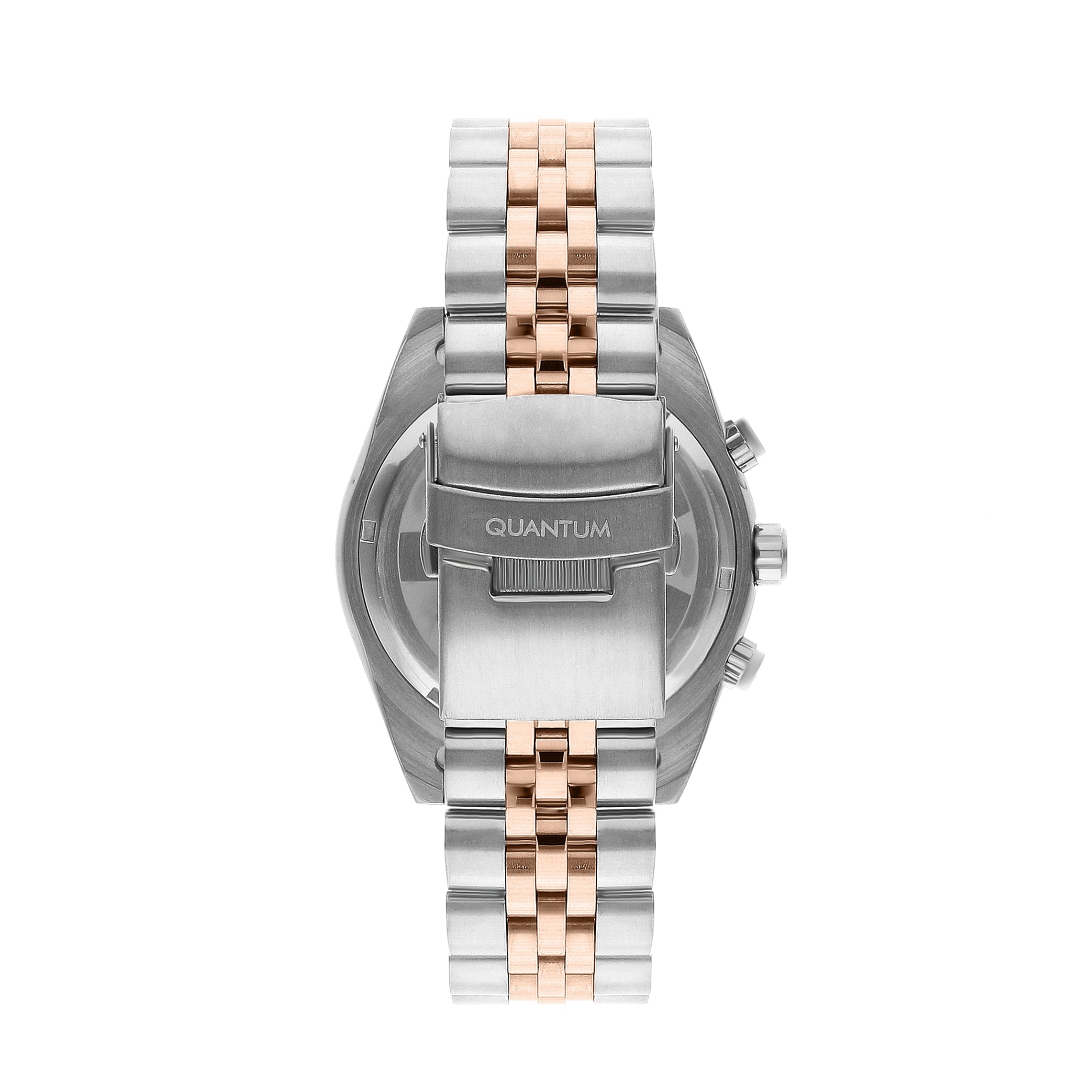 Quantum Rose Gold Dual Time Gun Dial Watch – PWG987.550