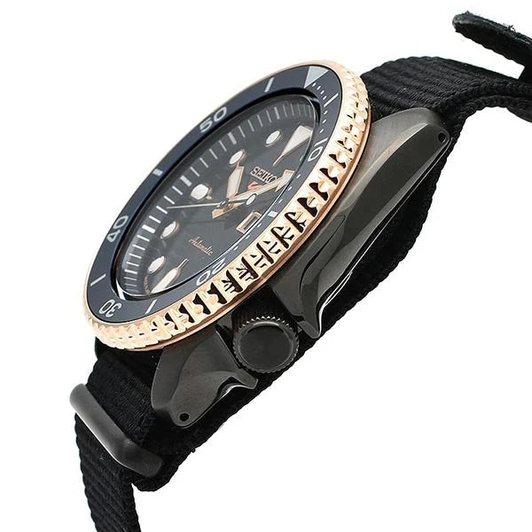 Seiko 5 Sports Black Men's Watch SBSA098