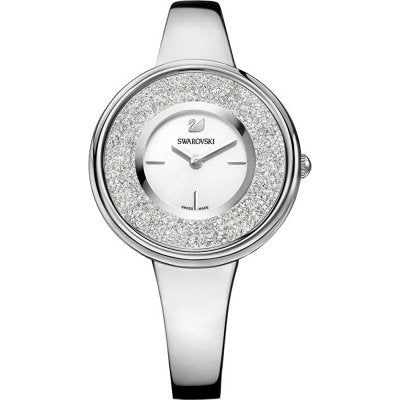 Swarovski Crystalline Pure silver women's watch with crystal-set bezel and silver dial