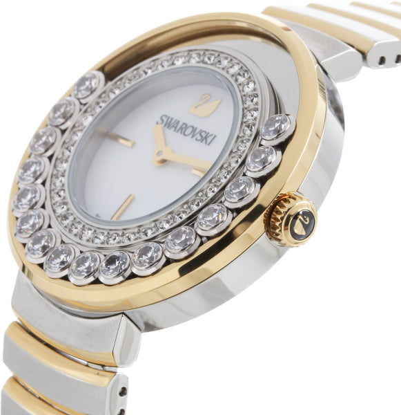 Swarovski Watch Lovely Crystals White Yellow Gold Tone 1187022