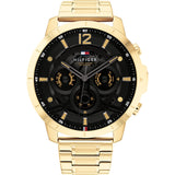 Tommy Hilfiger Gold Steel Black Dial Men's Watch  1710511 - Watches of Australia