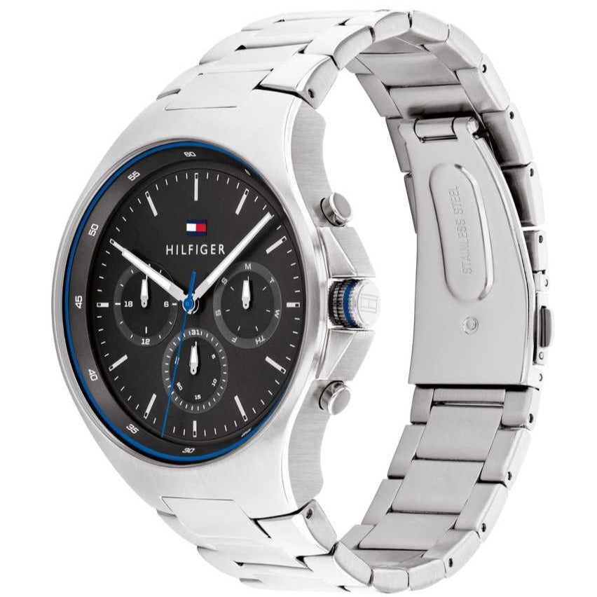 Tommy Hilfiger Justin Chronograph Gray Dial Silver Steel Strap Watch For Men 1792054