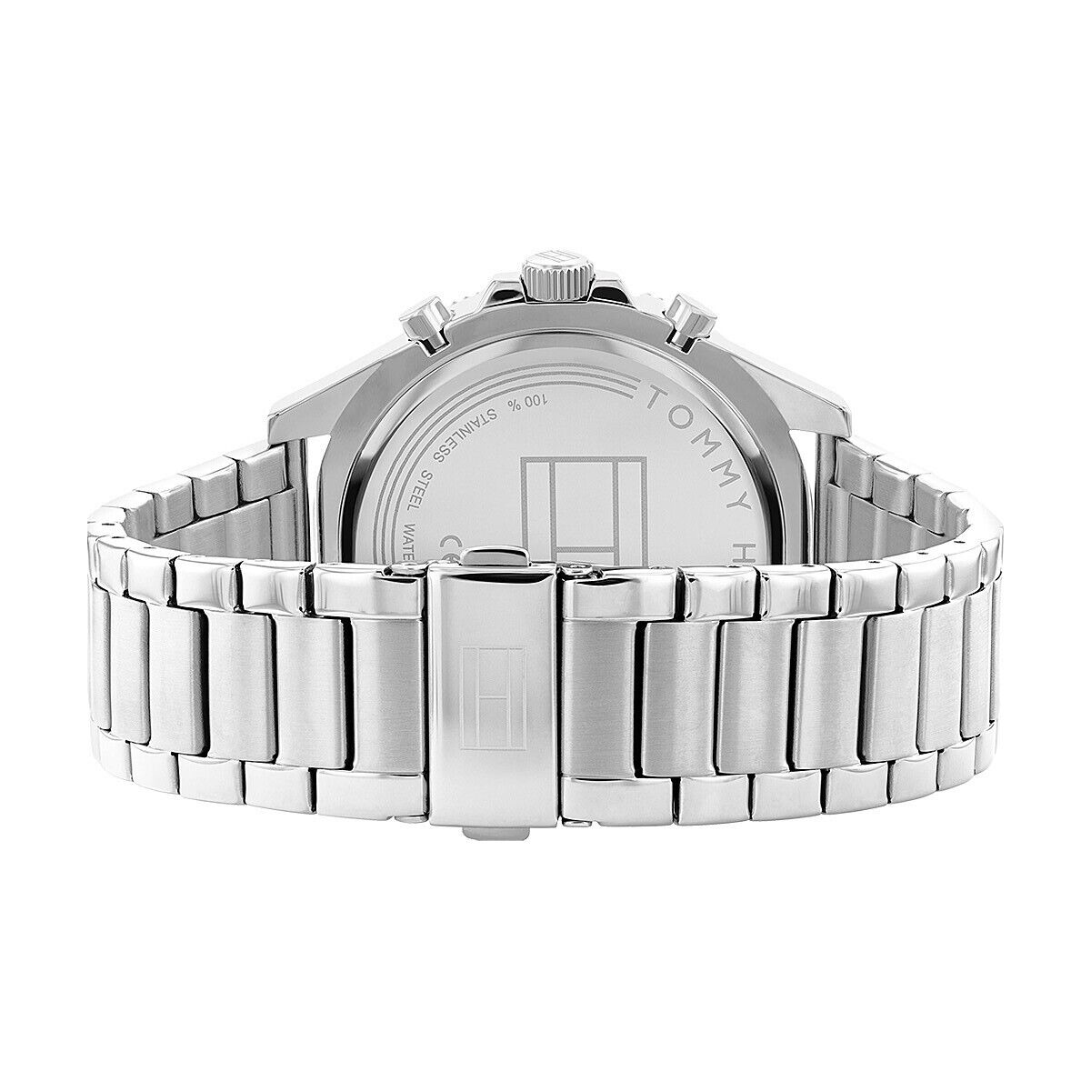 Tommy Hilfiger Larson Chronograph Blue Dial Silver Steel Strap Men Watch - 1791917