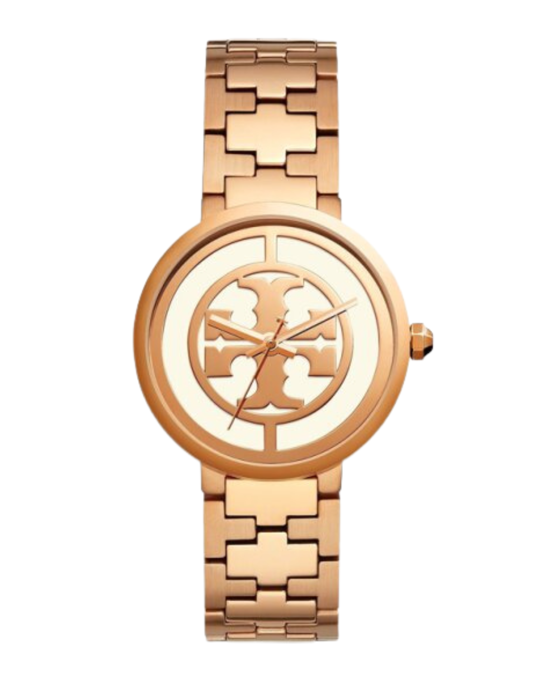 Tory Burch Reva Rose Gold-Tone Stainless Steel Bracelet Watch Women's Watch TBW4028