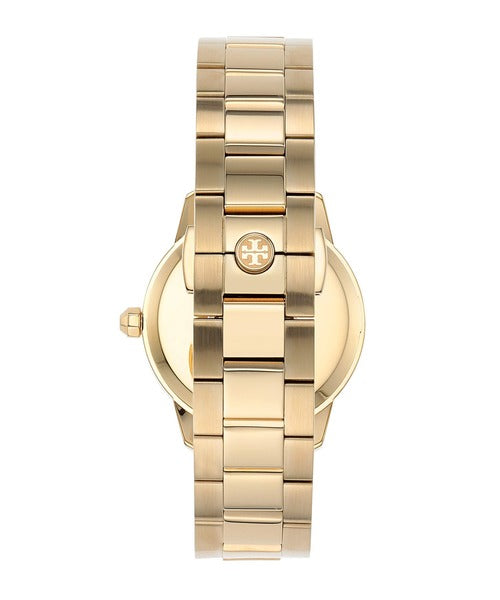 Tory Burch Yellow Gold Collins White Dial Watch Women's Watch TBW1300