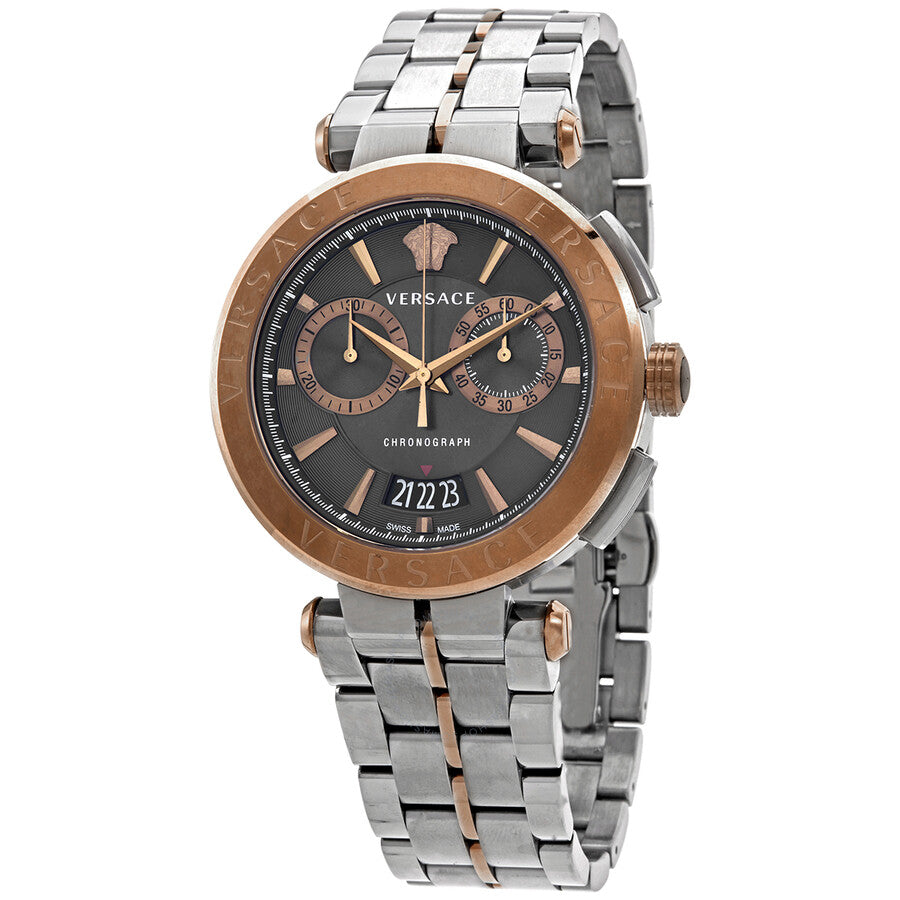 Versace Aion Silver Stainless Steel Men's Watch VBR050017 - The Watches Men & CO