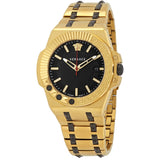 Versace Chain Reaction Quartz Black Dial Men's Watch VEDY00619 - Watches of Australia