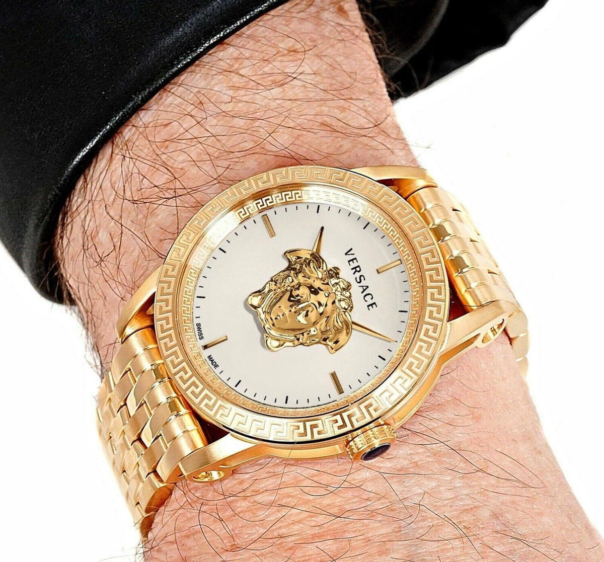 Versace Empire White Gold Stainless Steel Men's Watch VERD00318 - The Watches Men & CO #4