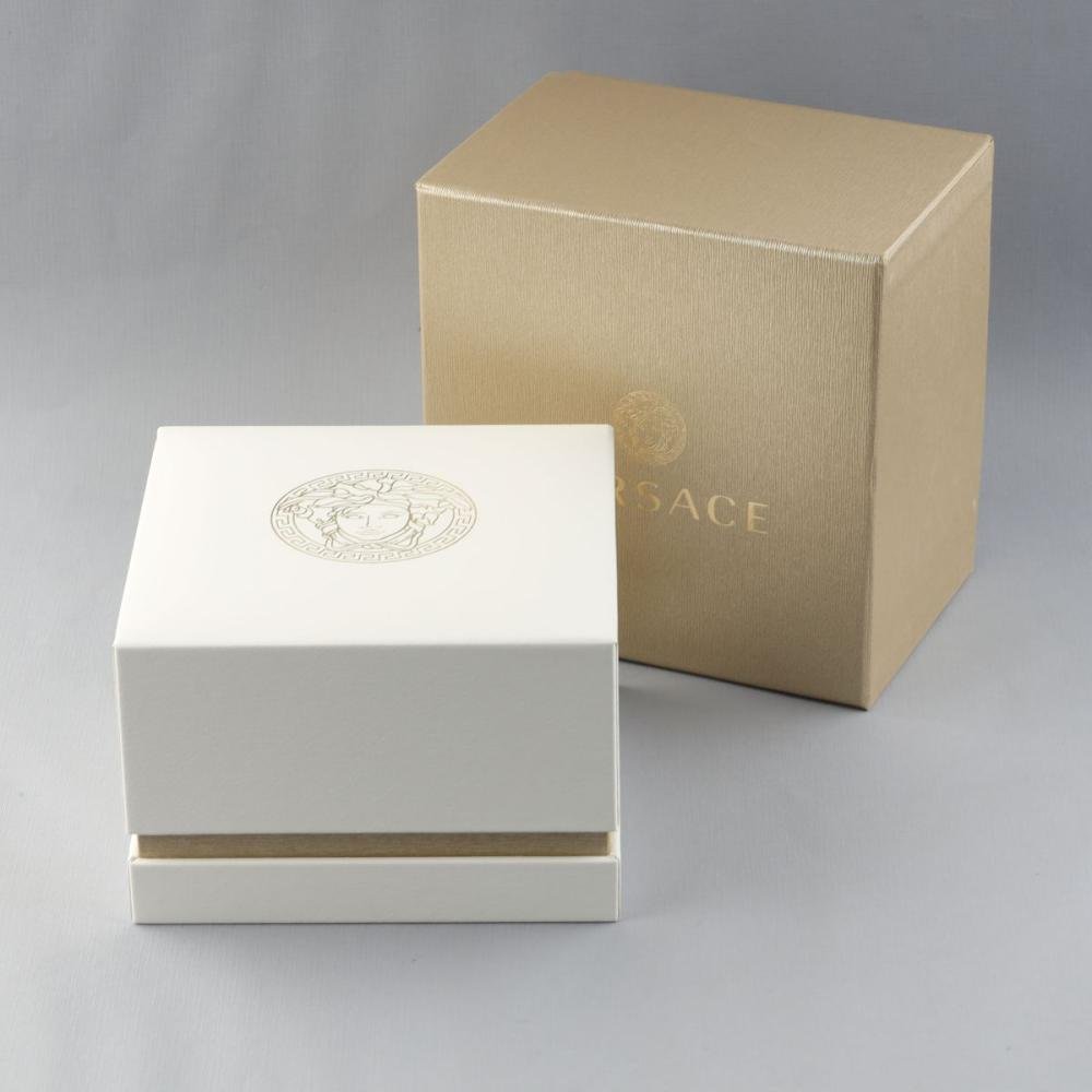 Versace Greca Logo Moonphase Black Dial All Gold Swiss Movt Watch - VE7G00323