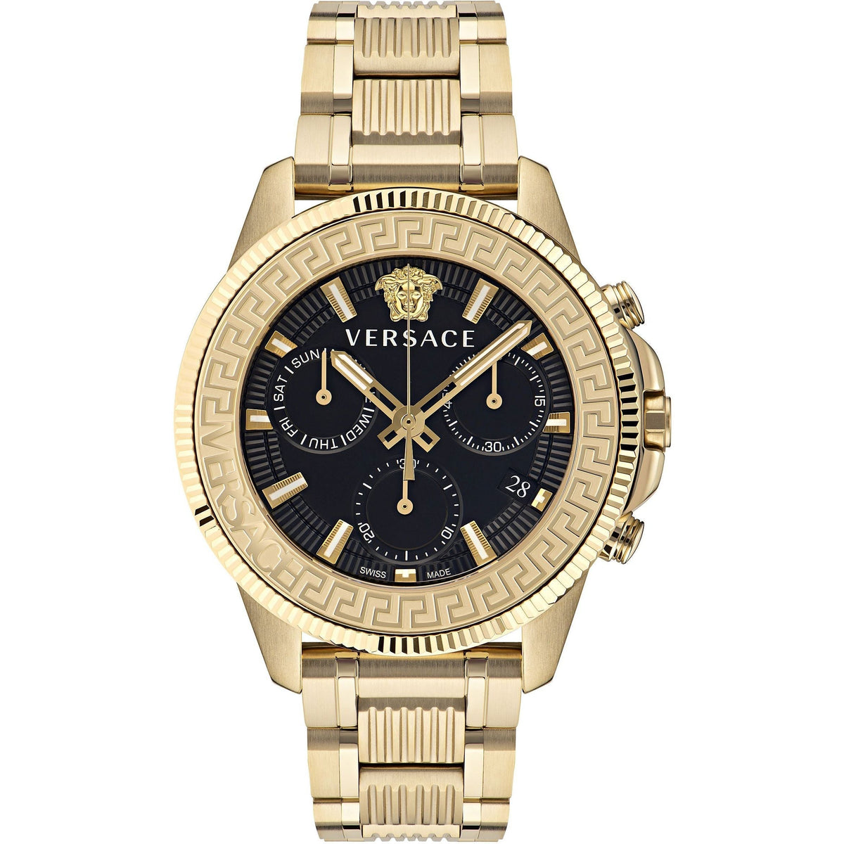 Versace Greca Action Gold Chronograph Men's Watch VE3J00622 - The Watches Men & CO