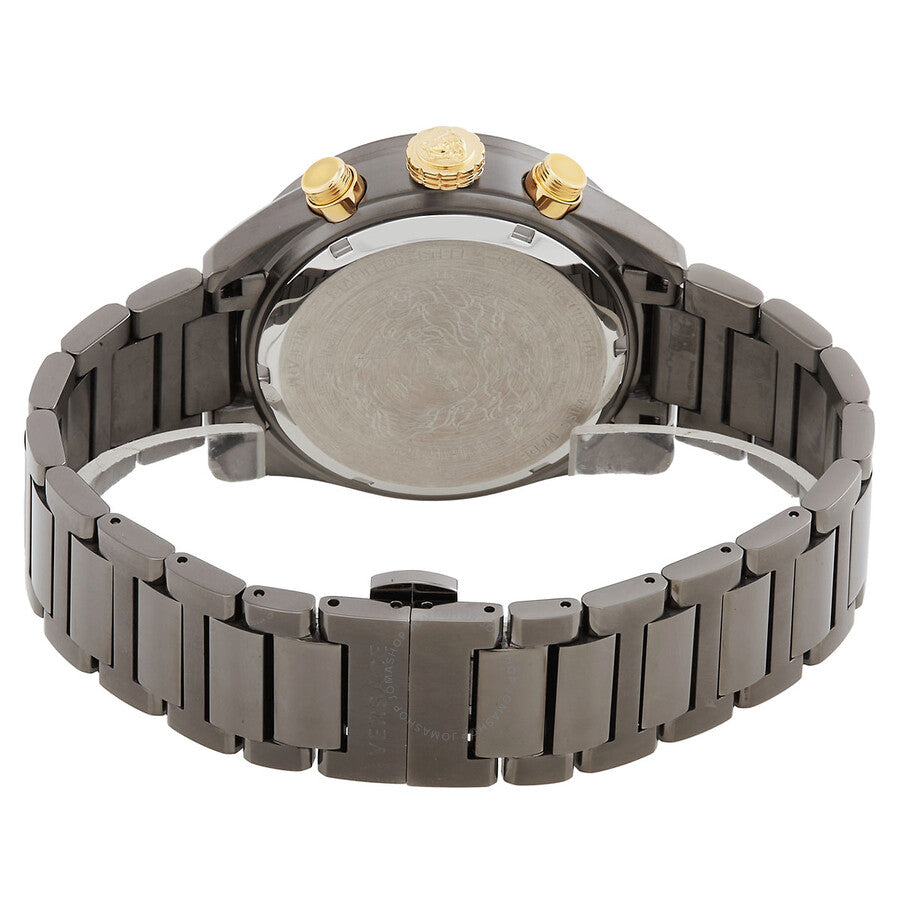 Versace Greca Dome Chronograph Black Dial Men's Watch - VE6K00623