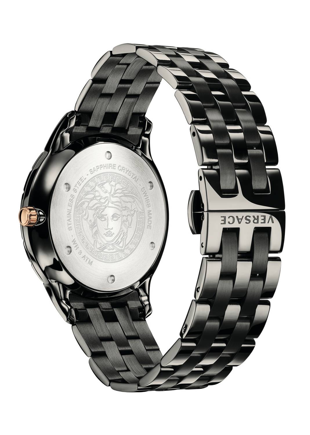 Versace Univers GMT Quartz Black Dial Menβs Watch VEBK00618 - Watch