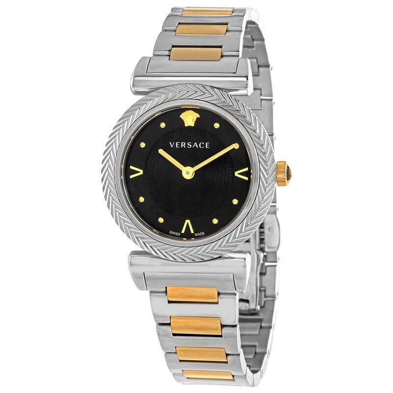 Versace V- Motif Quartz Black Dial Ladies Watch VERE00518 - Watch
