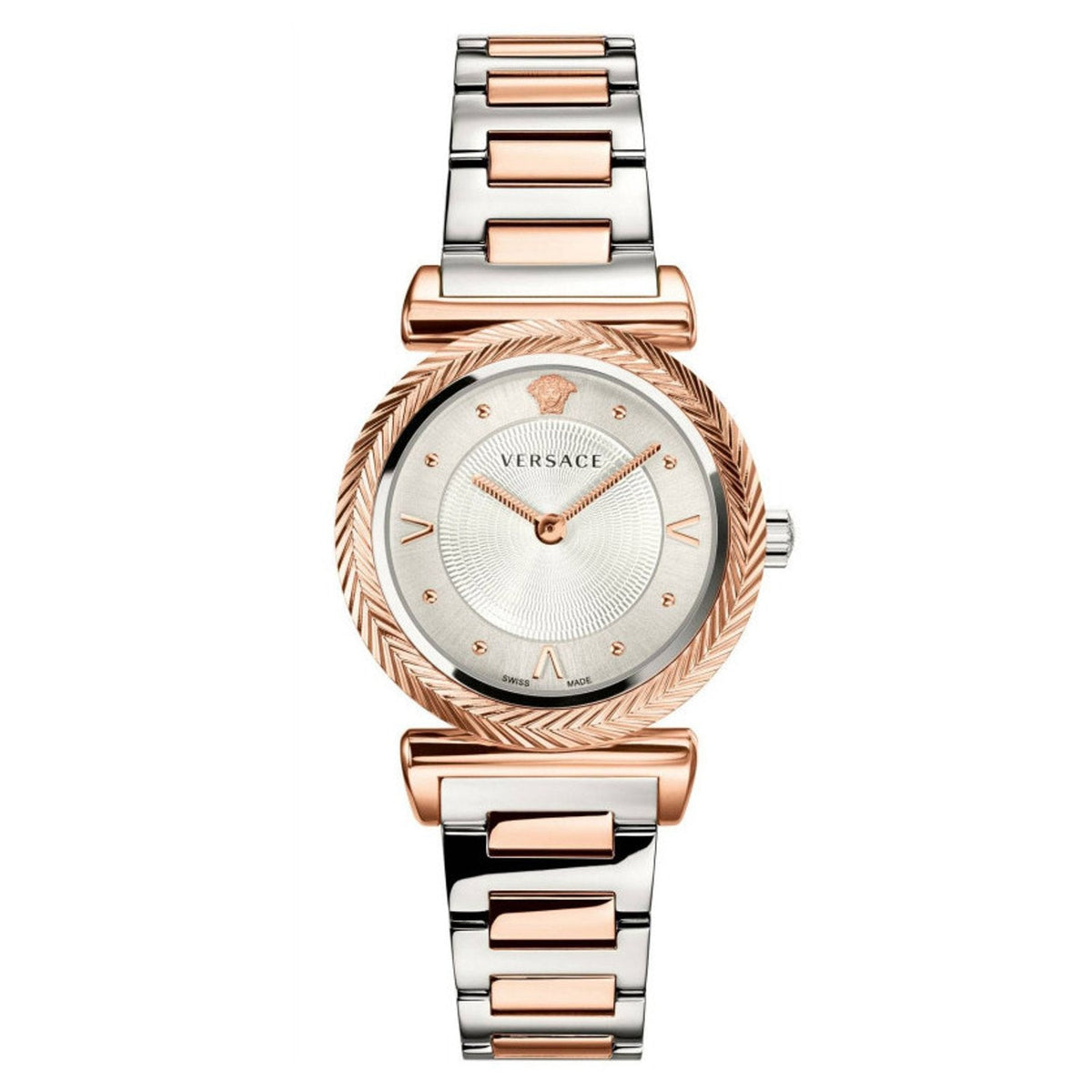 Versace V- Motif Quartz Silver Dial Ladies Watch VERE00718 - Watch