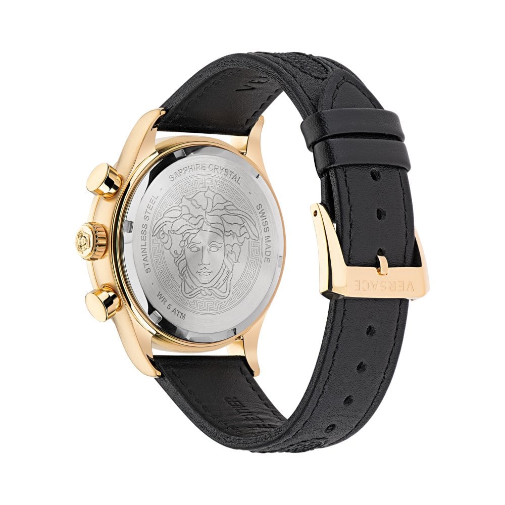 Versace V-Ray caseback with engraved Medusa head logo and sapphire crystal