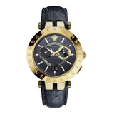 Versace V-Race Black Leather Strap Men's Watch - VEBV00119