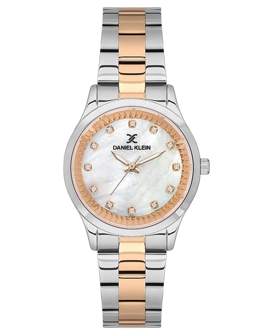 Daniel Klein Premium White MOP Dial Two Tone Watch - DK.1.13881-6