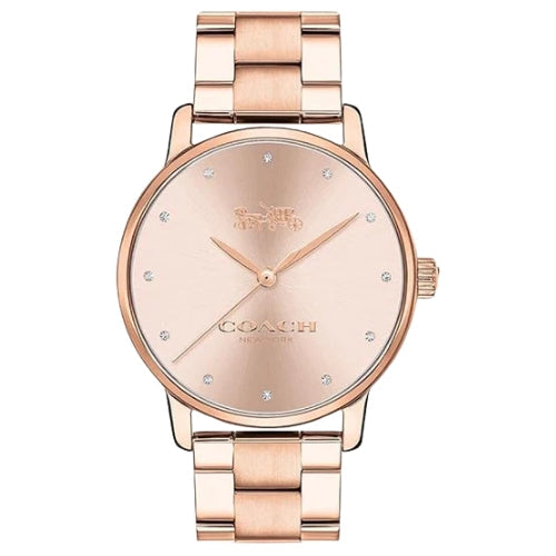 Coach Grand Rose Gold Toned Stainless Steel Ladies Watch - 14502929