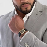 Emporio Armani Two-Hand Date Black Leather Gino Watch AR11666 AR11666 - Image 6