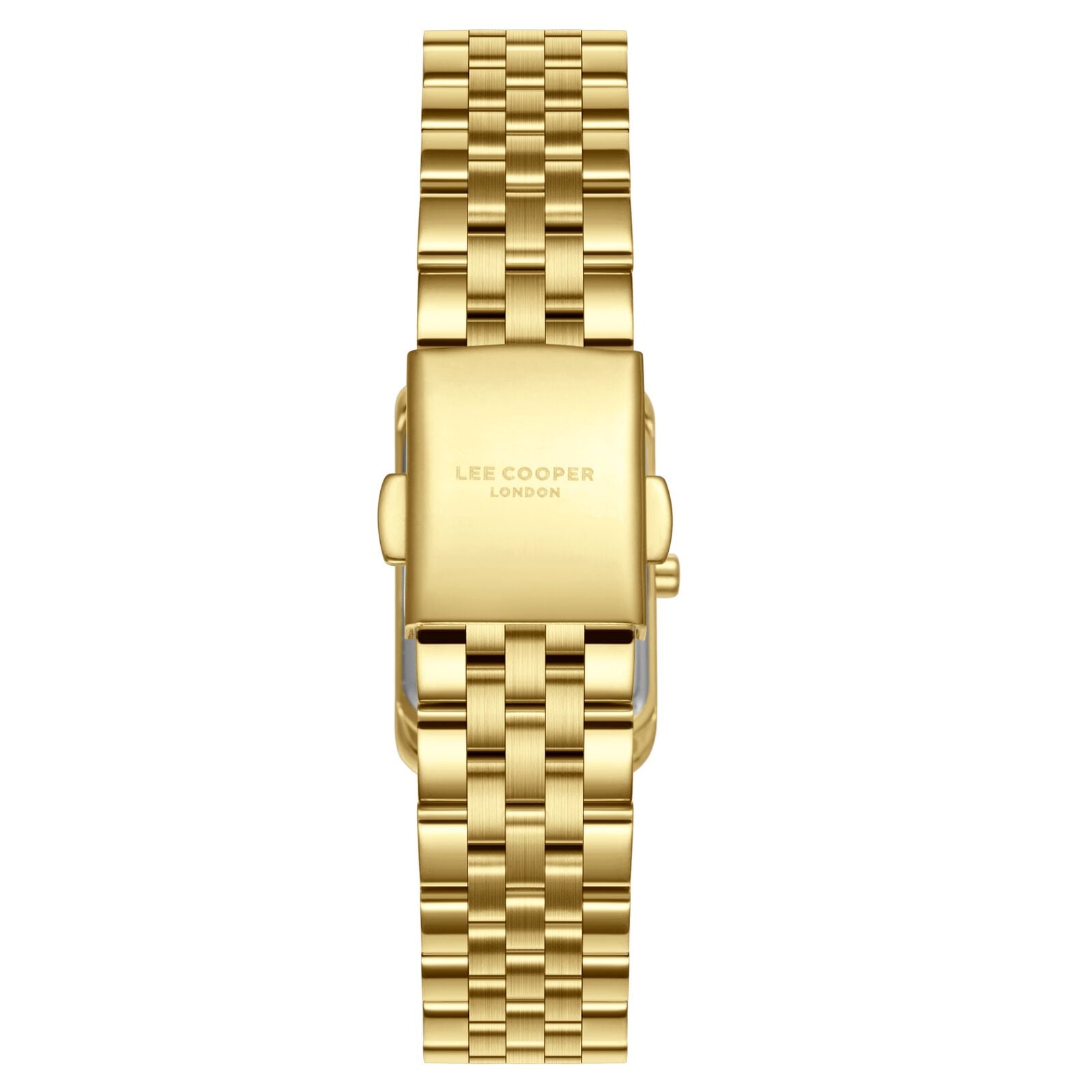 Lee Cooper Classic Square White Dial Gold Watch - LC08135.120