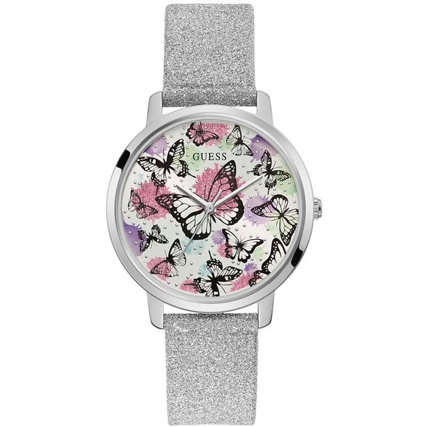 Guess Watch Mariposa Silver Leather Analog Watch Women's Watch  GW0008L1 - Watches of Australia