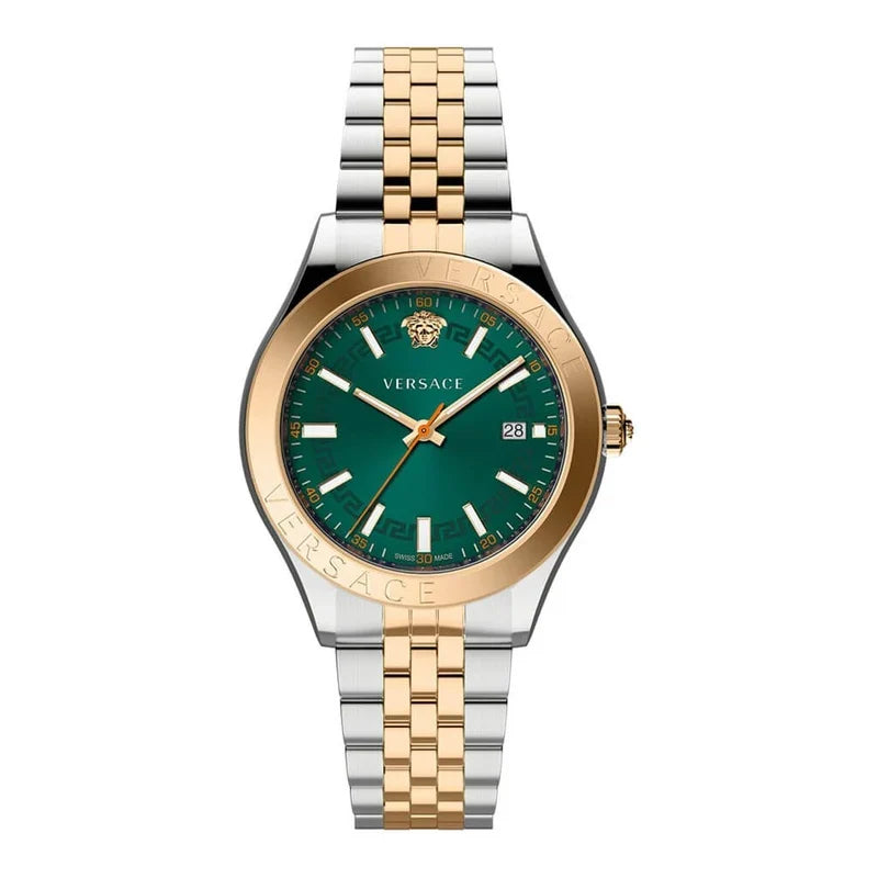 Versace Hellenium Quartz Green Dial Men's Watch VEVK01324