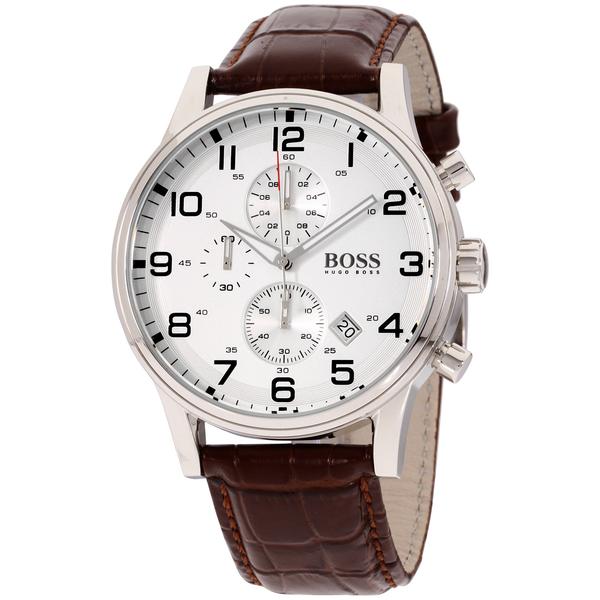 Hugo Boss Aeroliner Chronograph Silver Dial Men's Watch  1512447 - Watches of Australia